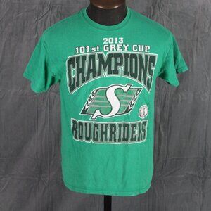 Saskatchewan Roughriders Shirt (Retro) - 2013 Grey Cup Champions - Men's Medium